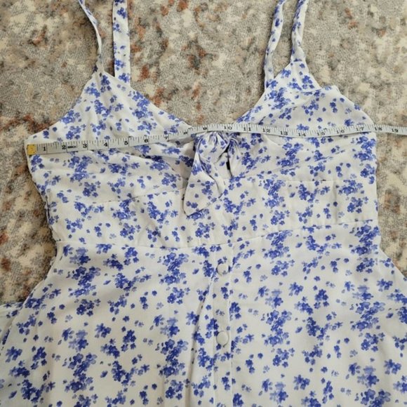 Forever 21 Blue Forget-Me-Not Flower Dress - Size Extra Large - Picture 4 of 8